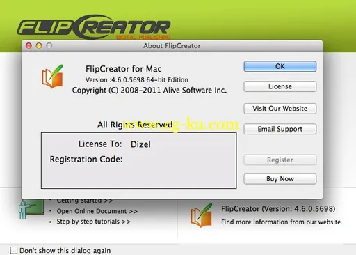Alive Software FlipCreator Global Edition 4.6.0.5698  MacOSX的图片1