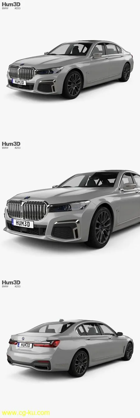 BMW 7 Series Le 2020 3D model的图片1