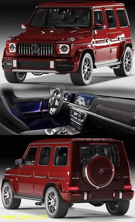 Mercedes Benz G63 AMG 2019 3D model的图片1