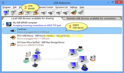 USB Redirector 6.7.0.2760的图片2