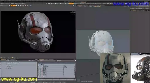 Skillshare – Texturing and Rendering Ant-Man Helmet in Modo Using V-Ray Next的图片1