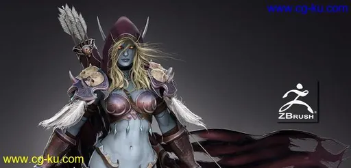 Create Sylvanas Vol. 3: Texturing in Zbrush Digital Painting WOW Fanart的图片1