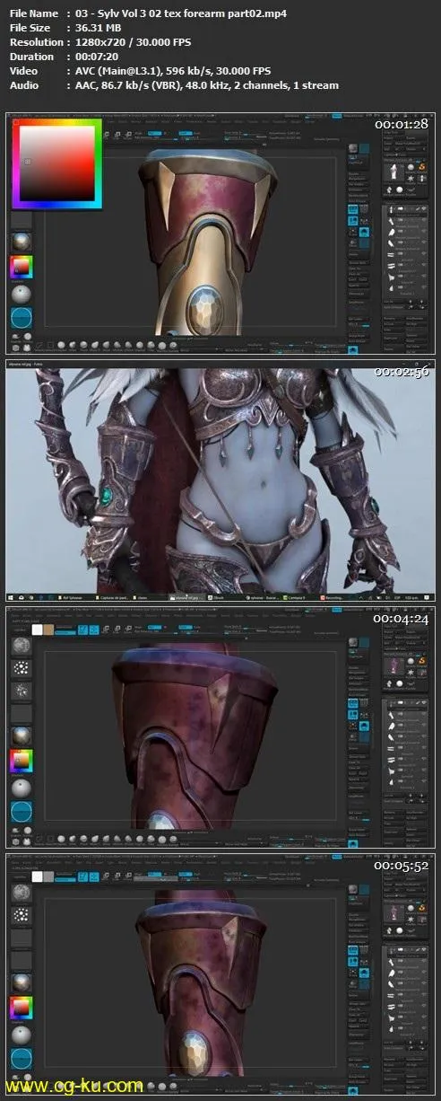 Create Sylvanas Vol. 3: Texturing in Zbrush Digital Painting WOW Fanart的图片2