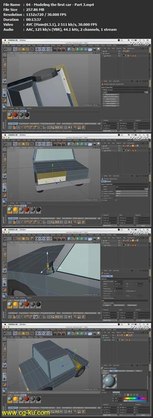 Low Poly Modeling in Cinema 4D – Modeling and Texturing 3D Vehicles的图片2