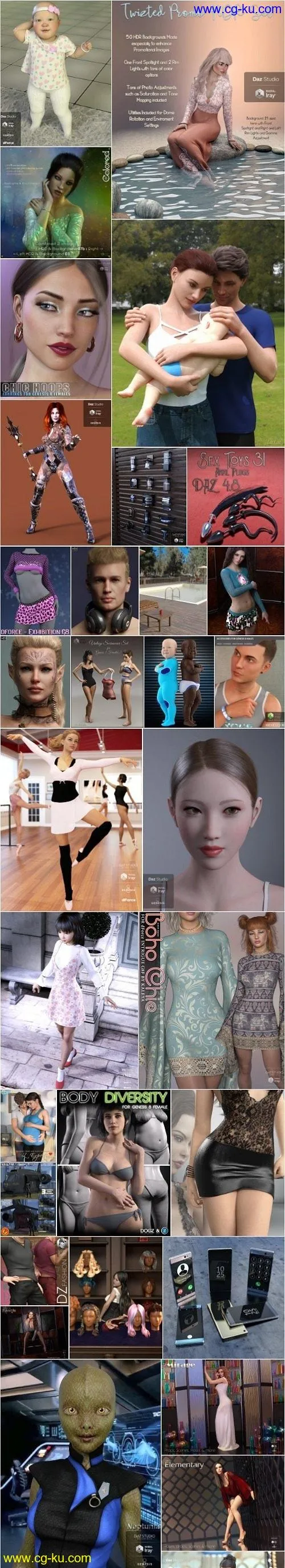 Daz 3D, Poser Bundle 2 July 2019的图片1