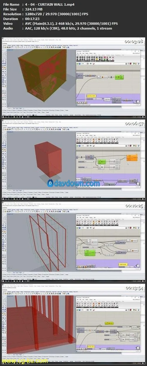 Rhino 3D Grasshopper Architectural Tower Structure full tutorial的图片2