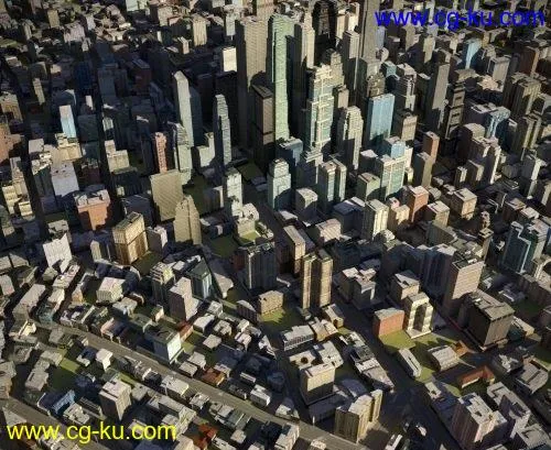 CGTrader – City 23 Low-poly 3D model的图片1