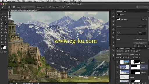 Animating a Mountain Scene Matte Painting in Photoshop and NUKE的图片2