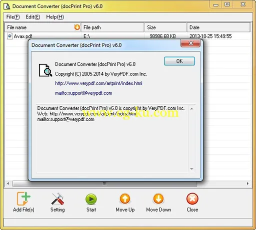 VeryPDF Document Converter (docPrint Pro) 7.0的图片1