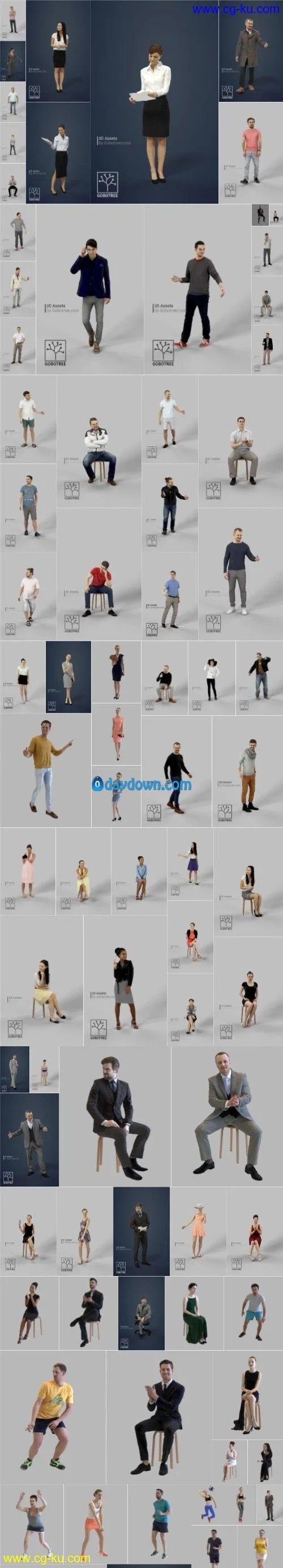 Gobotree – 82 People 3D-Models的图片1