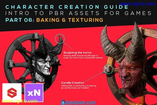 Skillshare – Character Creation Guide: PBR Assets for Games: Part 06: Baking & Texturing的图片1