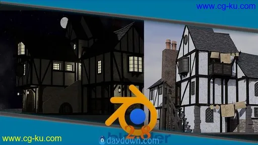 Blender 2.8 A Beginners Complete 3D Modelling Guide of Creating a Medieval Building Scene Part 1的图片1