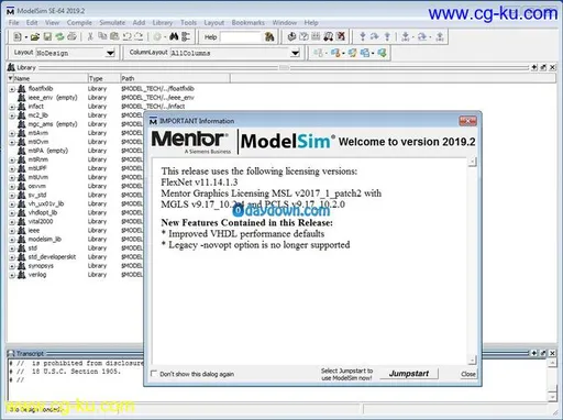 Mentor Graphics ModelSim SE-64 2019.4的图片3