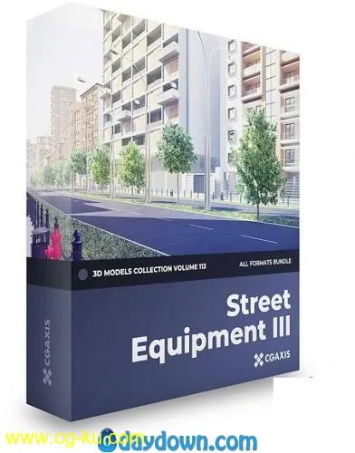 CGAxis – Street Equipment III 3D Models Collection – Volume 113的图片1