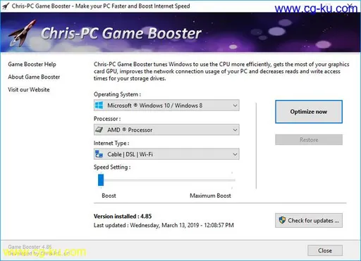 Chris-PC Game Booster 5.40 Multilingual的图片1