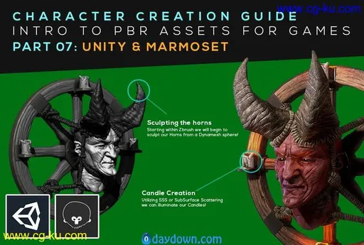 Skillshare – Character Creation Guide: PBR Assets for Games: Part 07: Unity & Marmoset的图片1