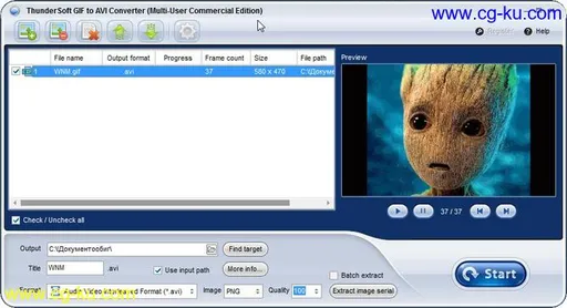 ThunderSoft GIF to AVI Converter 2.9.0.0的图片1