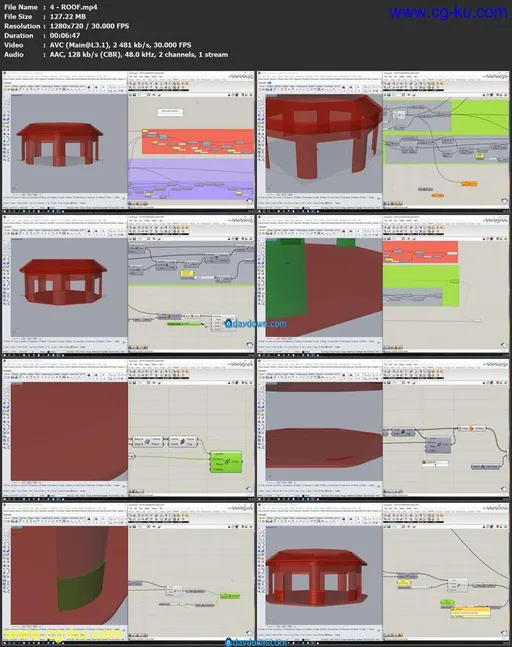 Rhino Grasshopper tutorial creating parametric pavilion architectural structure的图片1