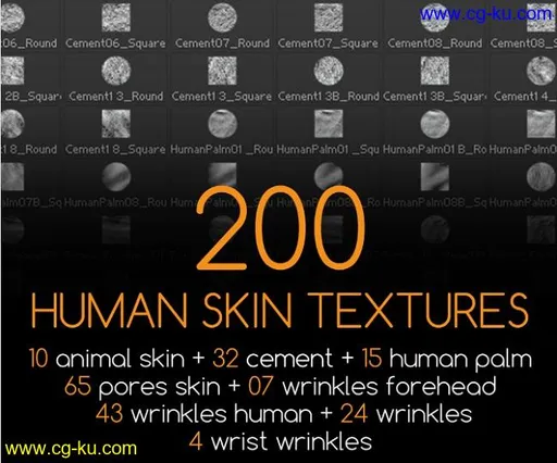 Gumroad – 200 Human Skin Textures的图片1