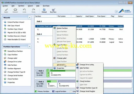 AOMEI Partition Assistant Server Edition 5.5.8 Retail的图片1