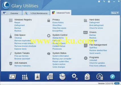 Glary Utilities Pro 3.4.0.117  系统清理优化工具集的图片1