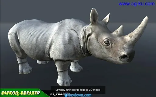 CGTrader – Lowpoly Wild Animals Rigged 3D models Collection Pack的图片3