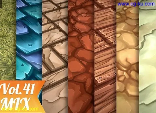 CGTrader – Stylized Mix Vol. 41 – Hand Painted Texture Pack的图片1