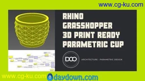 Rhino Grasshopper 3D Print Ready Parametric Cup的图片1