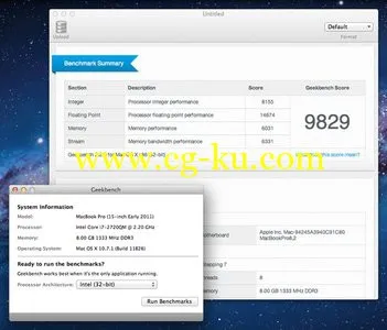 GeekBench 2.4.3 MacOsX 性能测试工的图片1