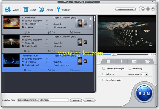 WinX Mobile Video Converter 4.0.2 Multilanguage的图片1