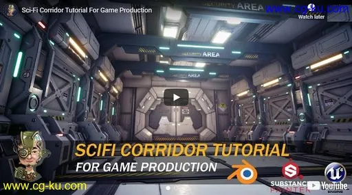 Gumroad – 3D PBR Sci Corridor Tutorial For Game Production的图片1