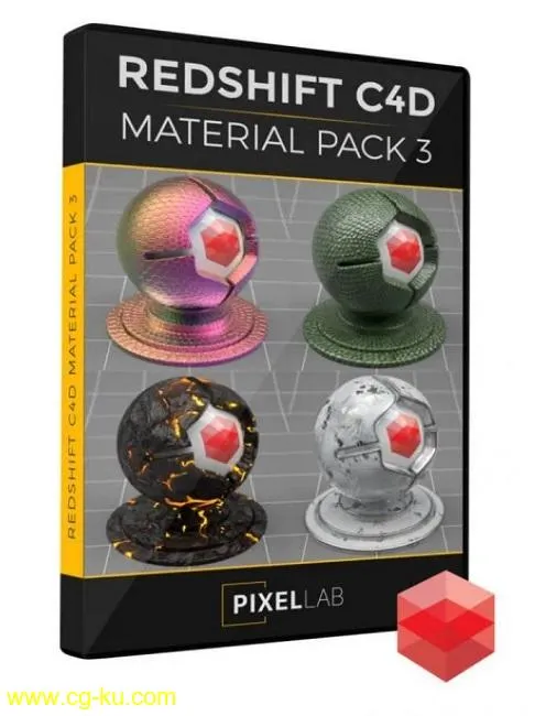 The Pixel Lab – Redshift C4D Material Pack 2的图片1