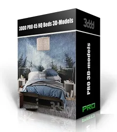 3DDD/3DSky PRO – 45 HQ Beds 3D-Models的图片1
