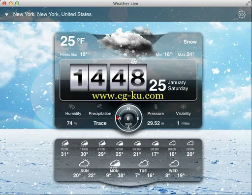 Apalon Weather Live 1.8 Retail MacOSX的图片1