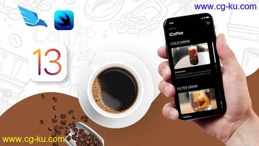 SwiftUI iOS13 Coffee Shop Application, Order Products Online的图片1