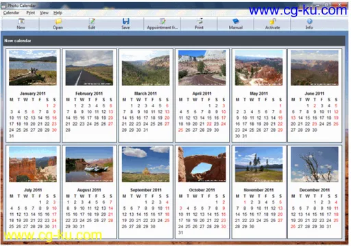 Softwarenetz Photo calendar 2.02 Multilingual的图片1