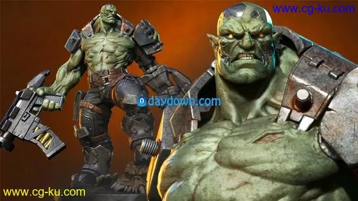 Orc Cyborg Character Creation in Zbrush的图片1