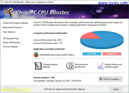 Chris-PC CPU Booster 1.07.31的图片1