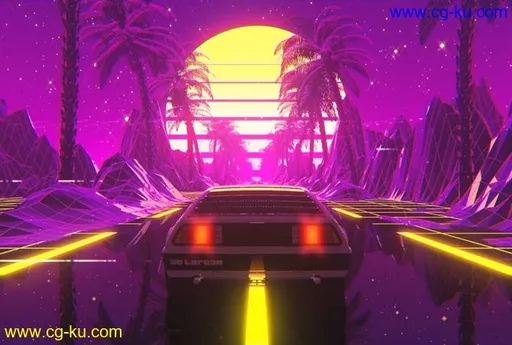 Create A Retro Delorean Loop in Cinema 4D and After Effects的图片1