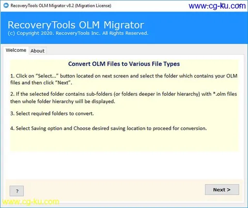 RecoveryTools OLM Migrator 8.2的图片1