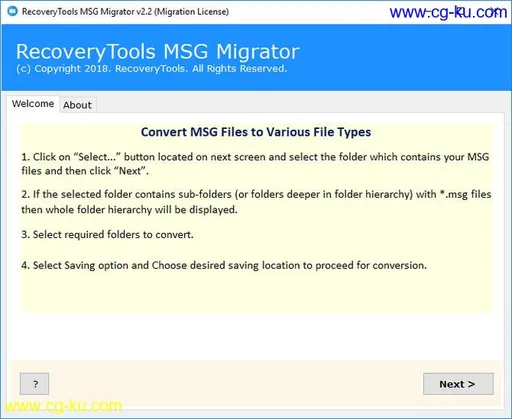 RecoveryTools MSG Migrator 2.4的图片1