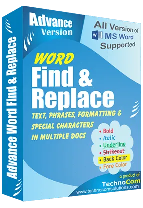 Technocom Advance Word Find and Replace 5.7.1.65 Multilingual的图片1