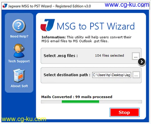 Jagware MSG to PST Wizard 3.1的图片1