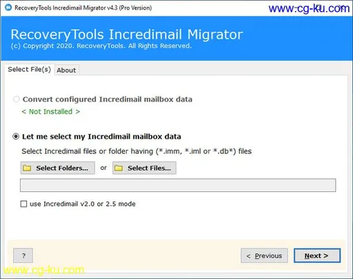 RecoveryTools Incredimail Migrator 4.8的图片1