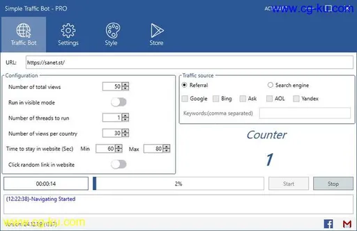 Simple Traffic Bot Pro 24.12.1.9的图片1