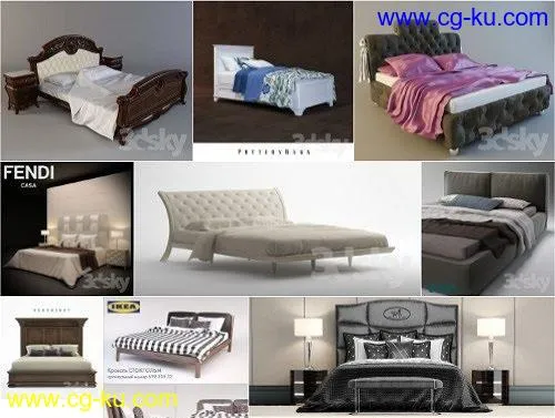 BED COLLECTION 3dskyPro 3dsmax Volume 1的图片1