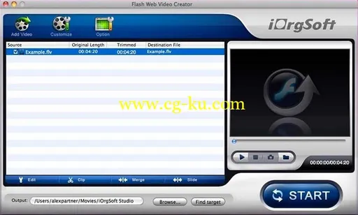 iOrgsoft Flash Web Video Creator 5.0.1的图片1