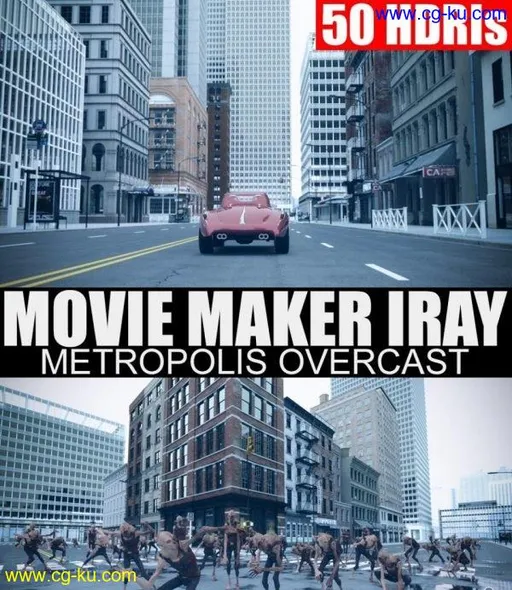 50 HDRIs – Movie Maker Iray – Metropolis Overcast的图片1