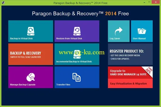 Paragon Backup & Recovery 2014 Free 10.1.21.287 x86/x64)的图片1