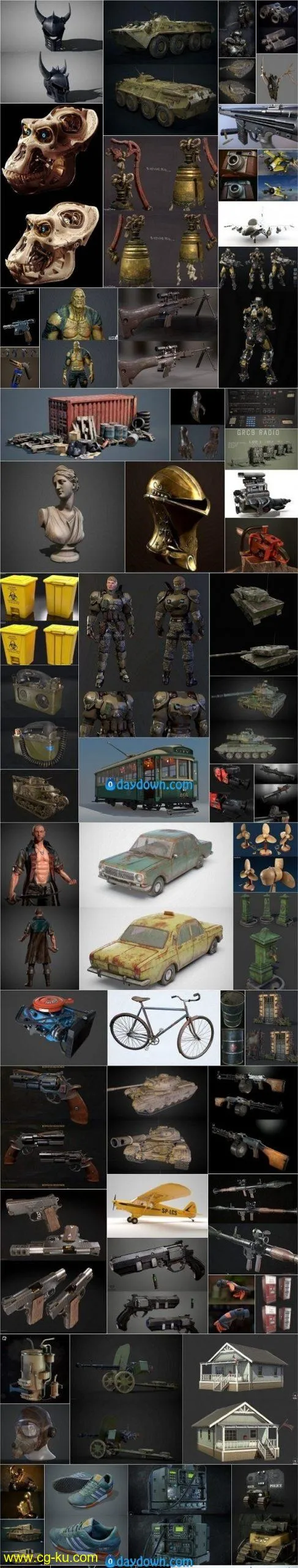 PBR Game 3D-Models Bundle April 2020的图片1